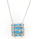 Caged Turquoise Necklace - Vassari Luxury Collection