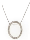 Oval Halo Pendant - Vassari Luxury Collection
