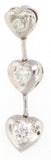 Triple Heart Pendant - Vassari Luxury Collection