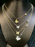 14K Pave Butterfly Necklace - Vassari Luxury Collection