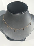 Baguette Disc Necklace - Vassari Luxury Collection