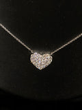 14K Pave Heart Necklace - Vassari Luxury Collection