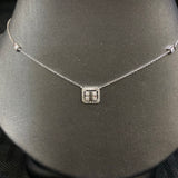 14K Baguette Halo Necklace - Vassari Luxury Collection