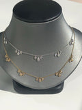Pear Double Disc Necklace - Vassari Luxury Collection