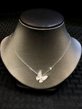 14K Pave Butterfly Necklace - Vassari Luxury Collection