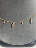 Baguette Disc Necklace - Vassari Luxury Collection