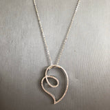 Sideway Heart Necklace - Vassari Luxury Collection
