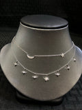 14K Moon and Star Necklace - Vassari Luxury Collection
