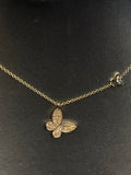 14K Simple Butterfly Necklace - Vassari Luxury Collection