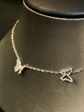 14K Double Butterfly Necklace - Vassari Luxury Collection