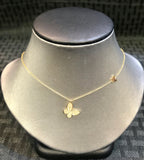 14K Simple Butterfly Necklace - Vassari Luxury Collection