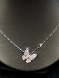 14K Pave Butterfly Necklace - Vassari Luxury Collection