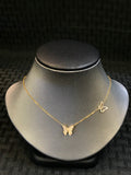 14K Double Butterfly Necklace - Vassari Luxury Collection