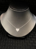 14K Pave Heart Necklace - Vassari Luxury Collection