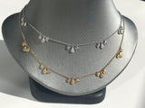 Pear Double Disc Necklace - Vassari Luxury Collection